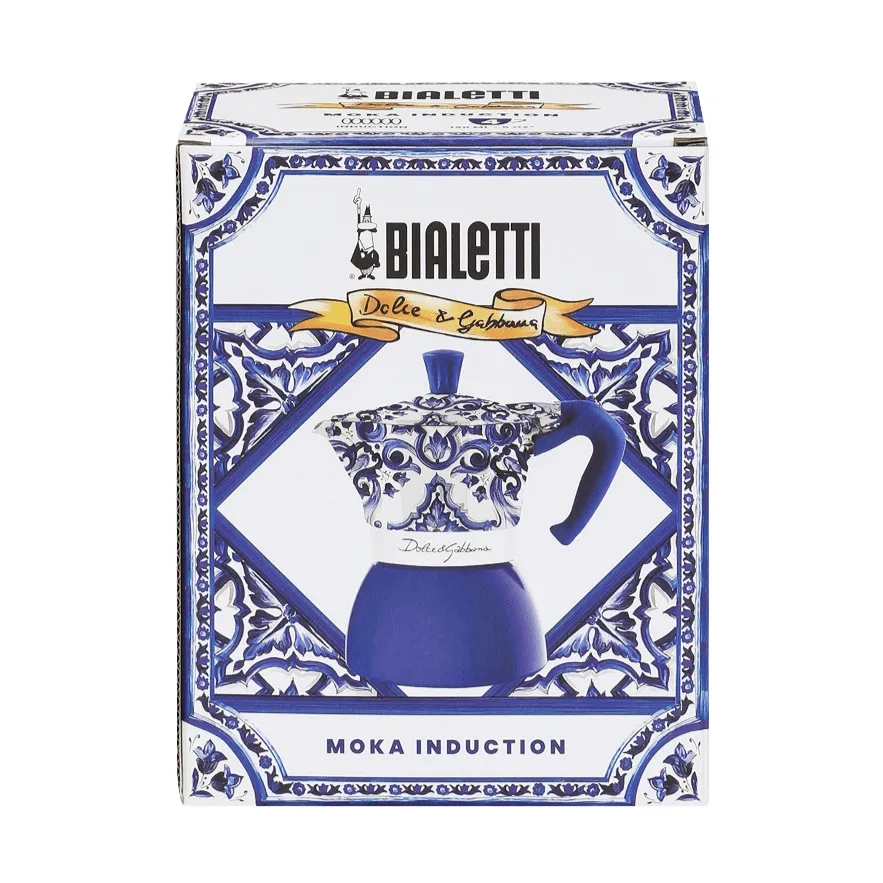 Bialetti x Dolce & Gabbana mokkakeitin induktiolle, Mediterraneo, 4 kuppia Bialetti