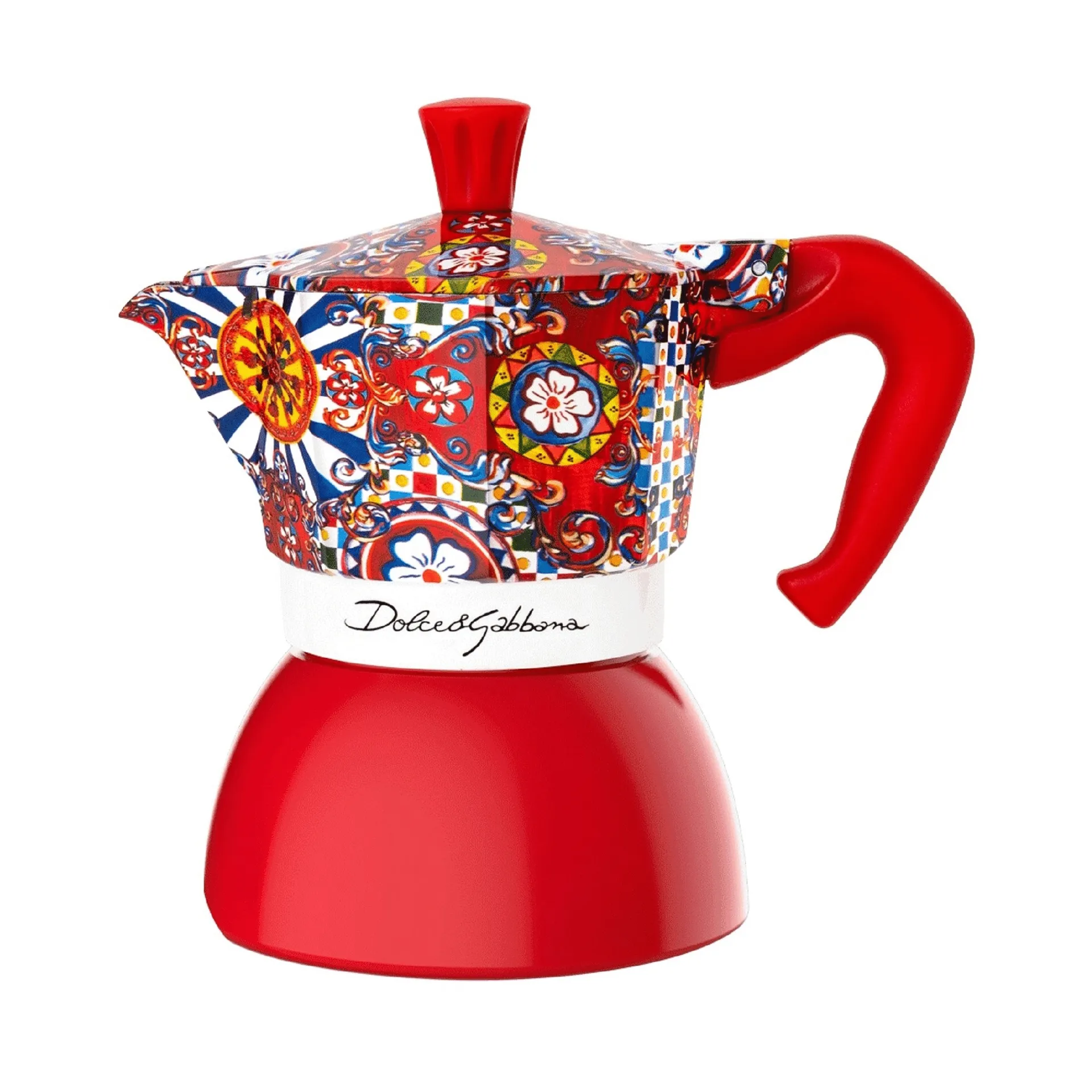 Bialetti x Dolce & Gabbana mokkakeitin induktiolle, Sisilialainen vaunu, 4 kuppia Bialetti