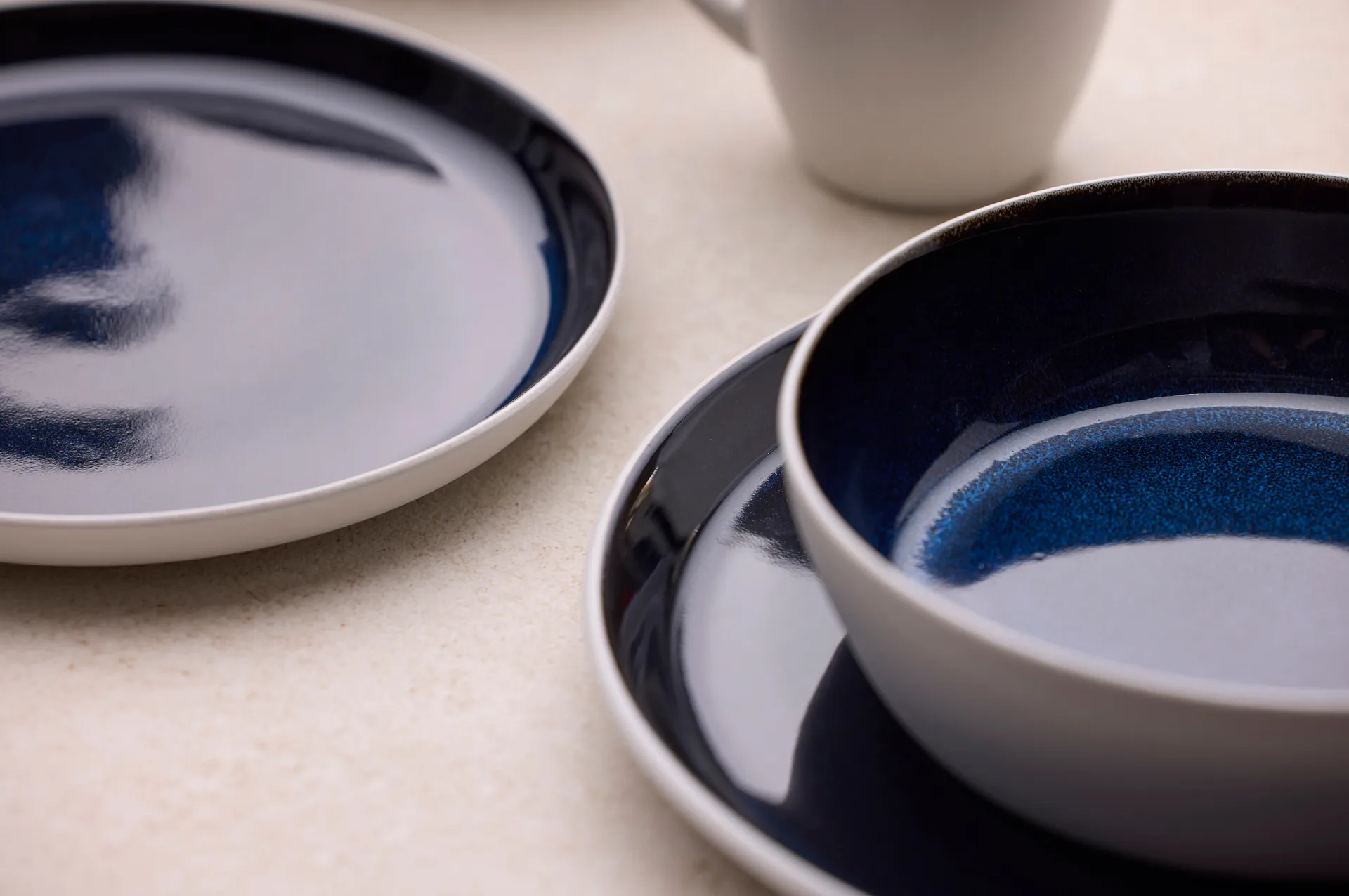 Bitz keittokulho Ø 18 cm, Valkoinen tummansininen Bitz