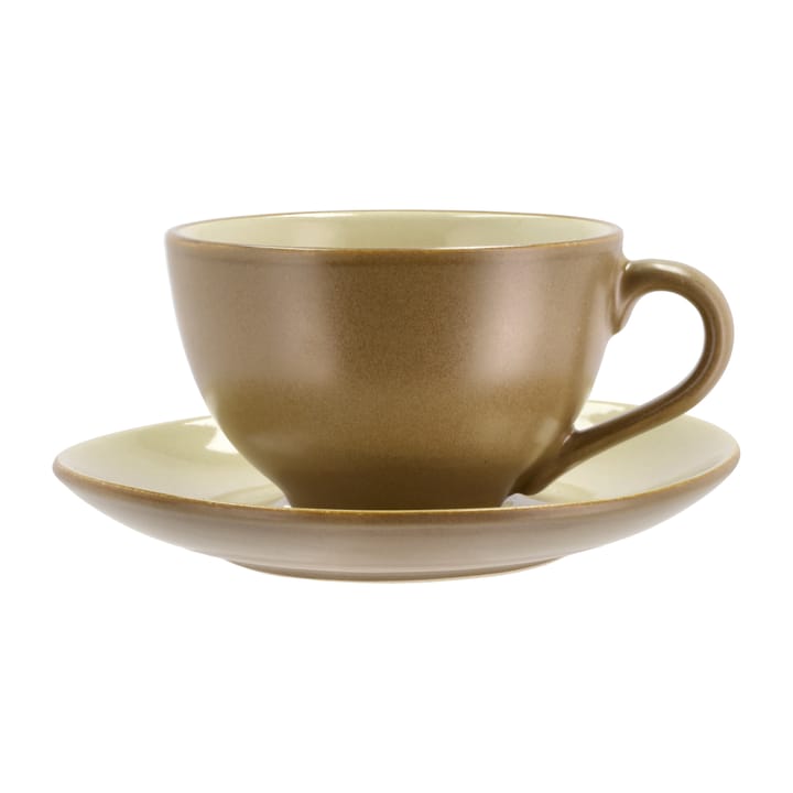 Bitz kuppi aluslautasella 24 cl matta, Wood-sand Bitz