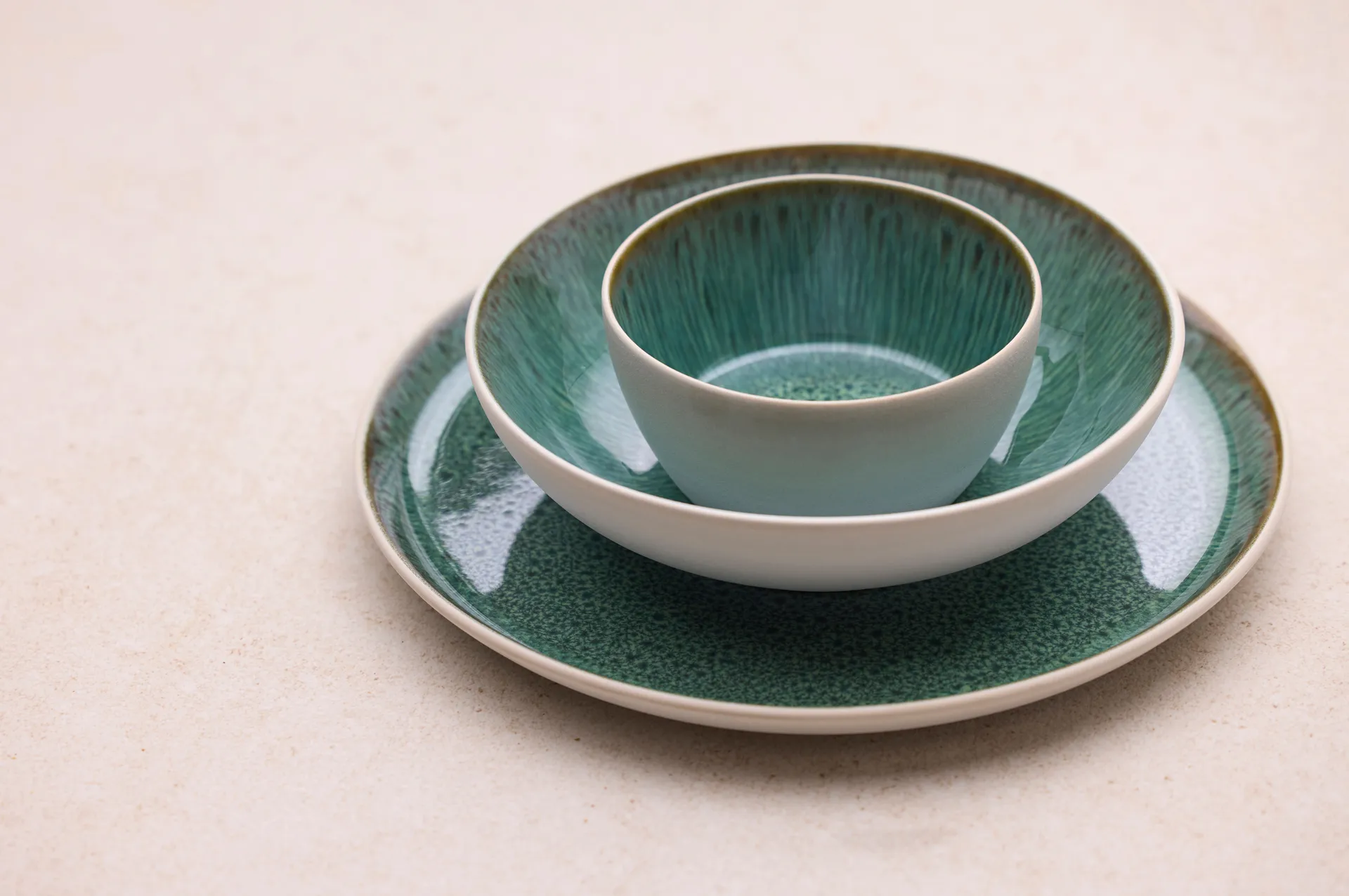 Bitz lautanen gastro Ø27 cm, Vihreä valkoinen Bitz