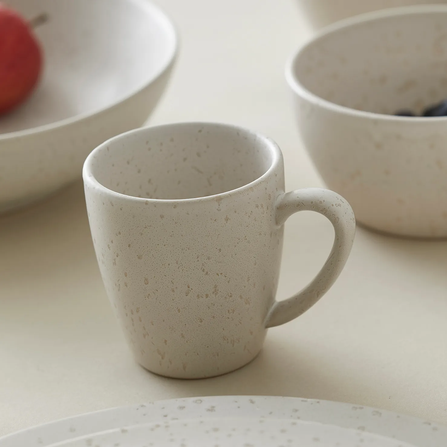 Bitz muki 19 cl matta, Matta kermanvalkoinen Bitz