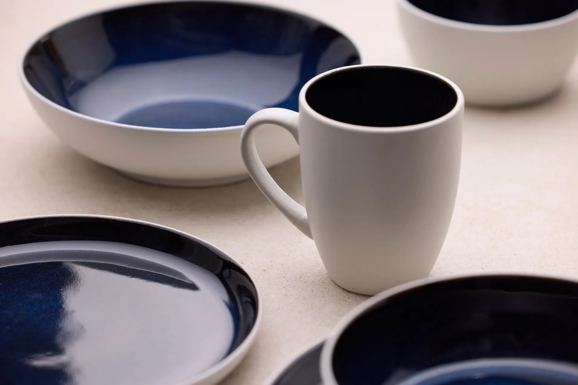 Bitz muki gastro 30 cl, Valkoinen tummansininen Bitz