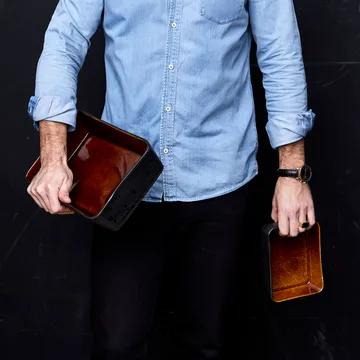 Bitz tarjoilulautanen musta 19x14 cm - Meripihka - Bitz