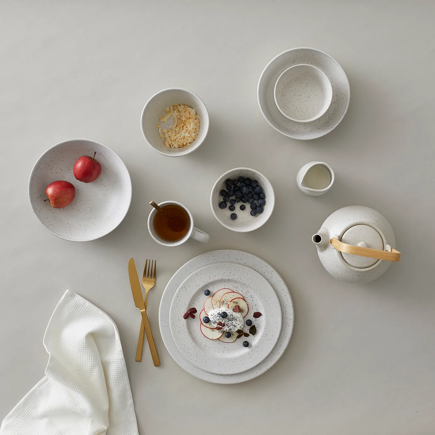 Bitz teekannu 1,2 l matta, Matta kermanvalkoinen Bitz