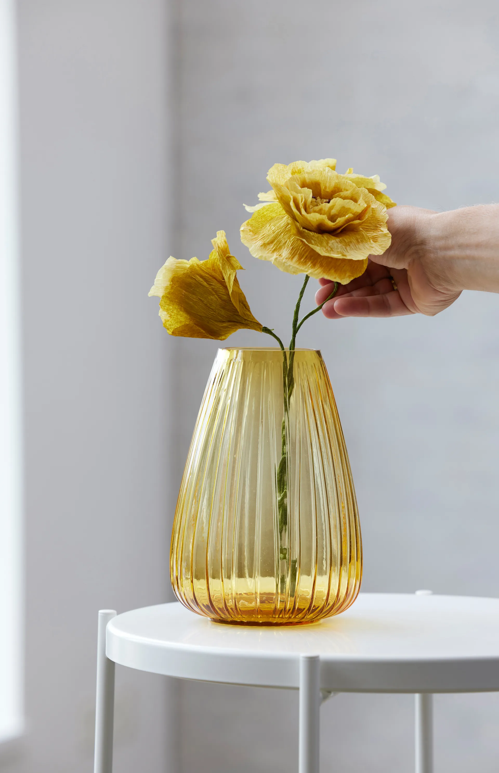 Kusintha maljakko 22 cm, Amber Bitz