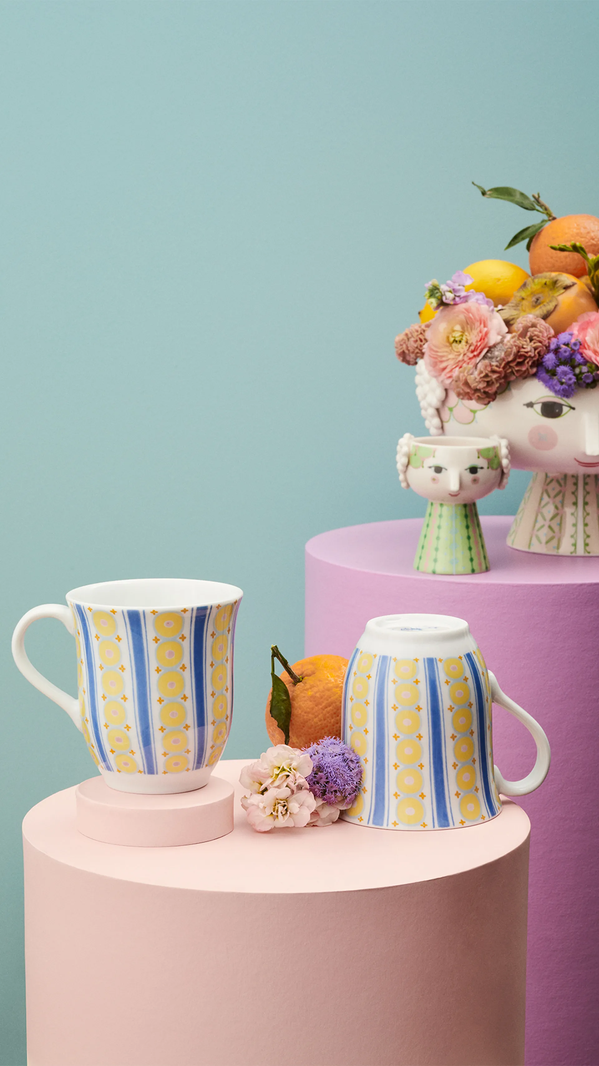 Eva jalallinen kulho Ø 24 cm, Vaaleanpunainen Bjørn Wiinblad