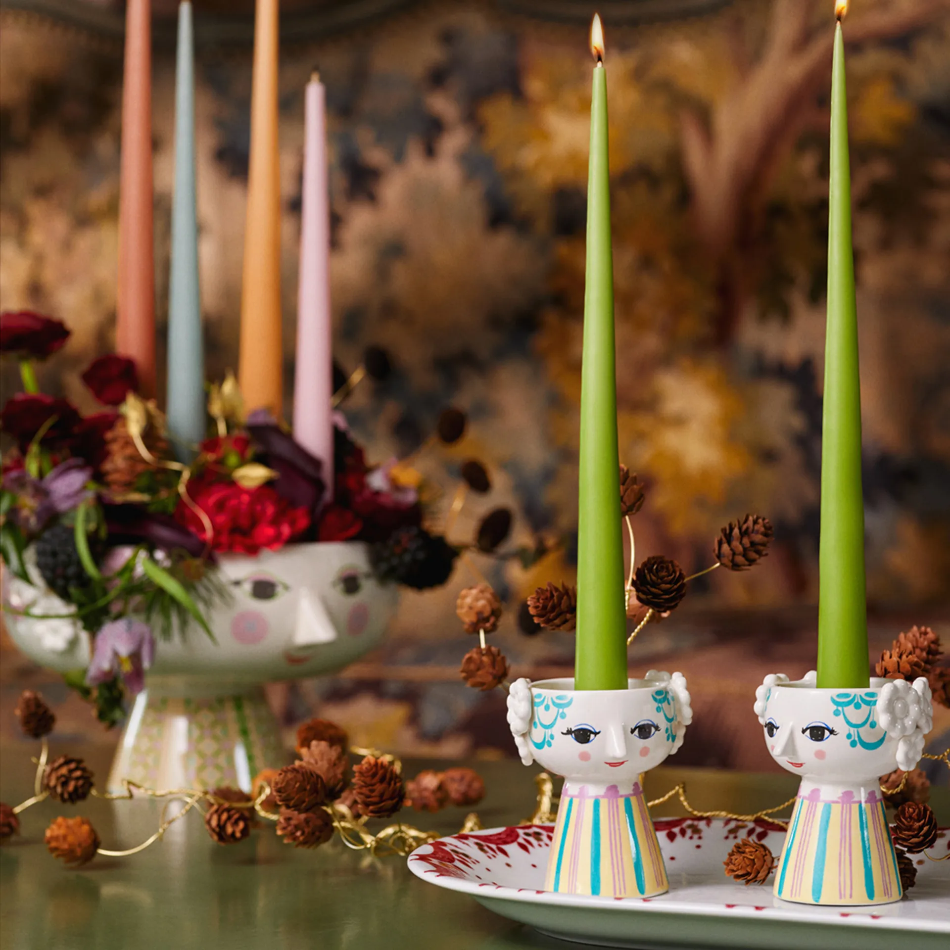 Eva jalallinen kulho Ø 24 cm, Vaaleanpunainen Bjørn Wiinblad