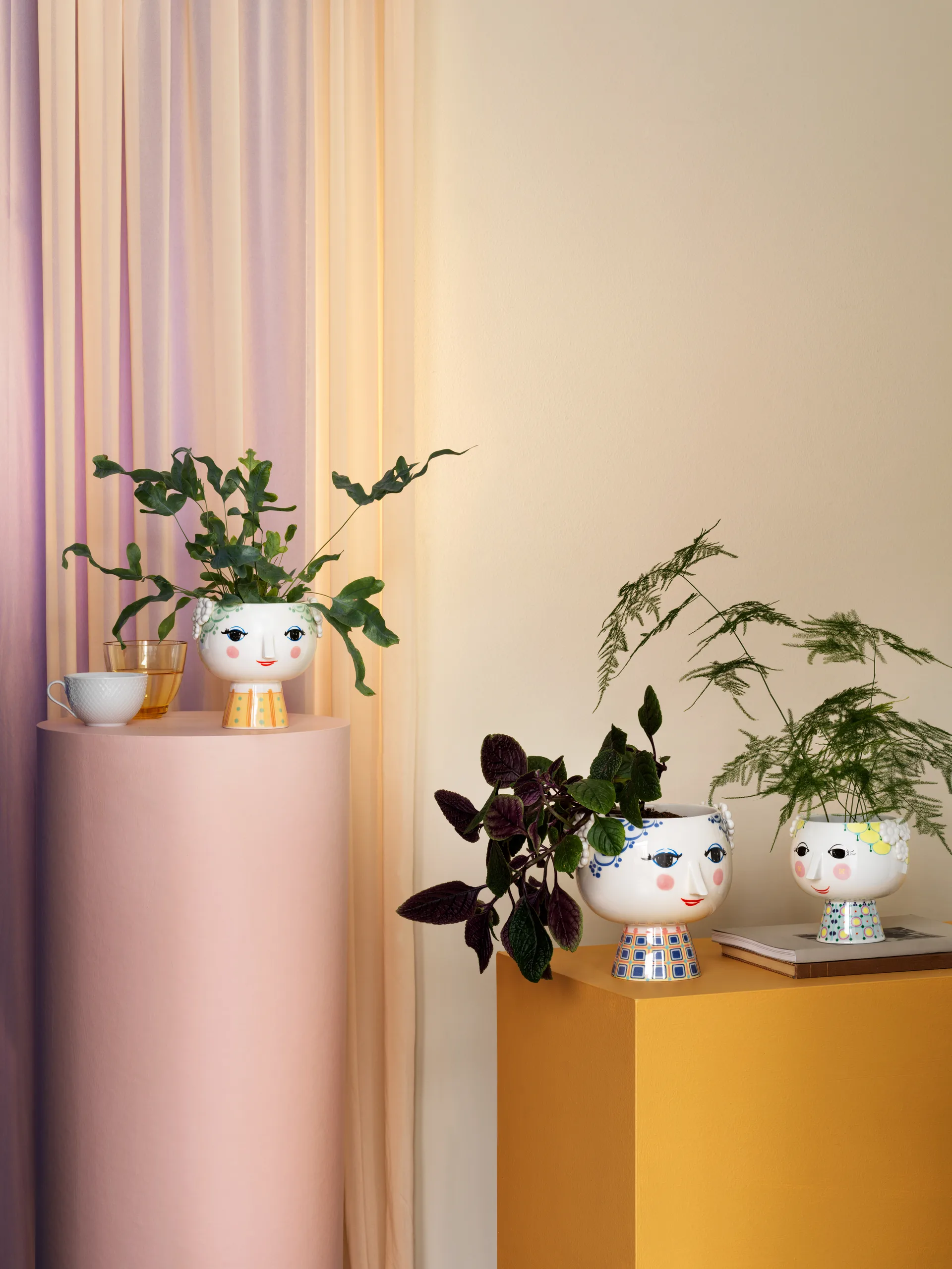 Eva jalallinen ruukku Ø21 cm, Sininen Bjørn Wiinblad