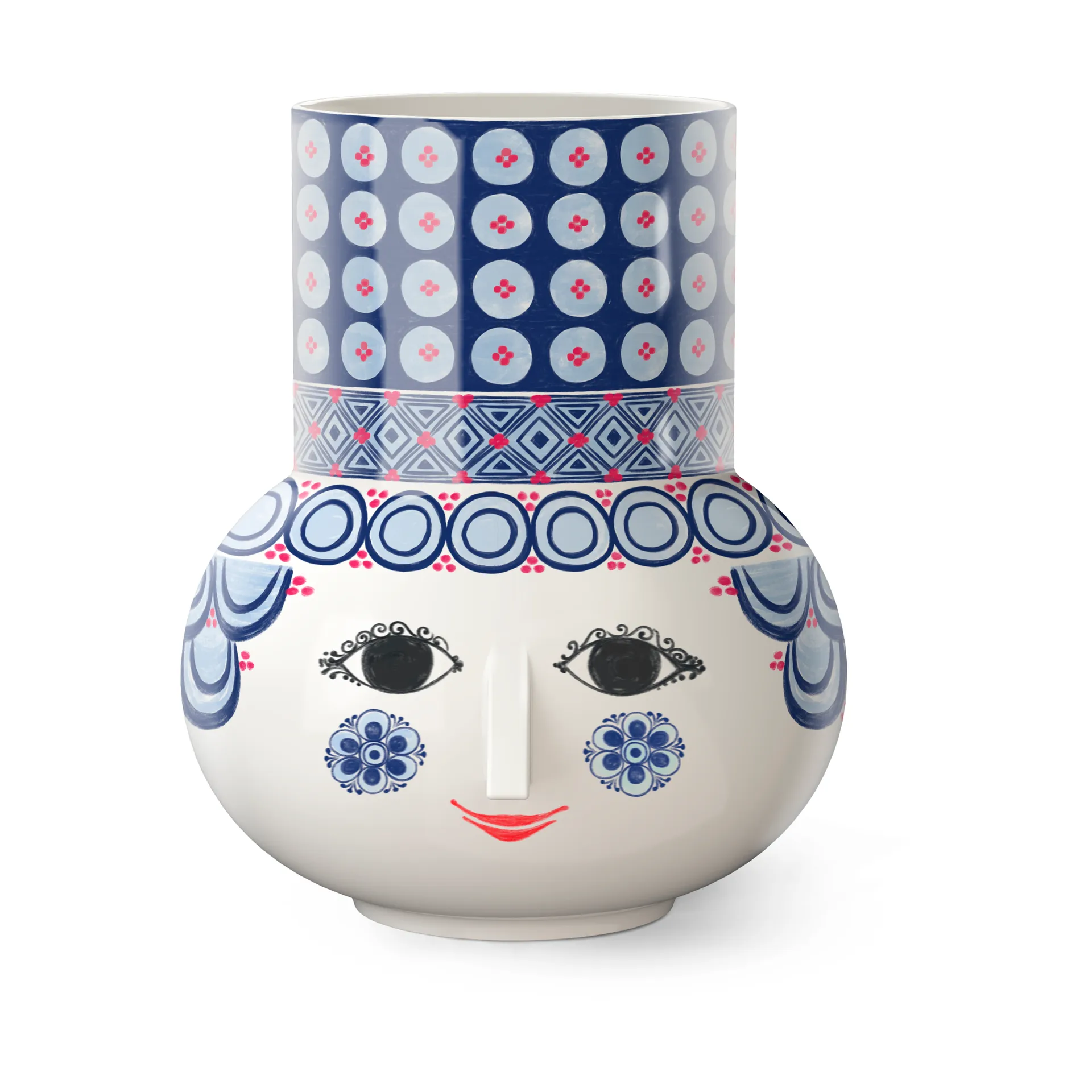 Olga maljakko 20 cm, Sininen Bjørn Wiinblad