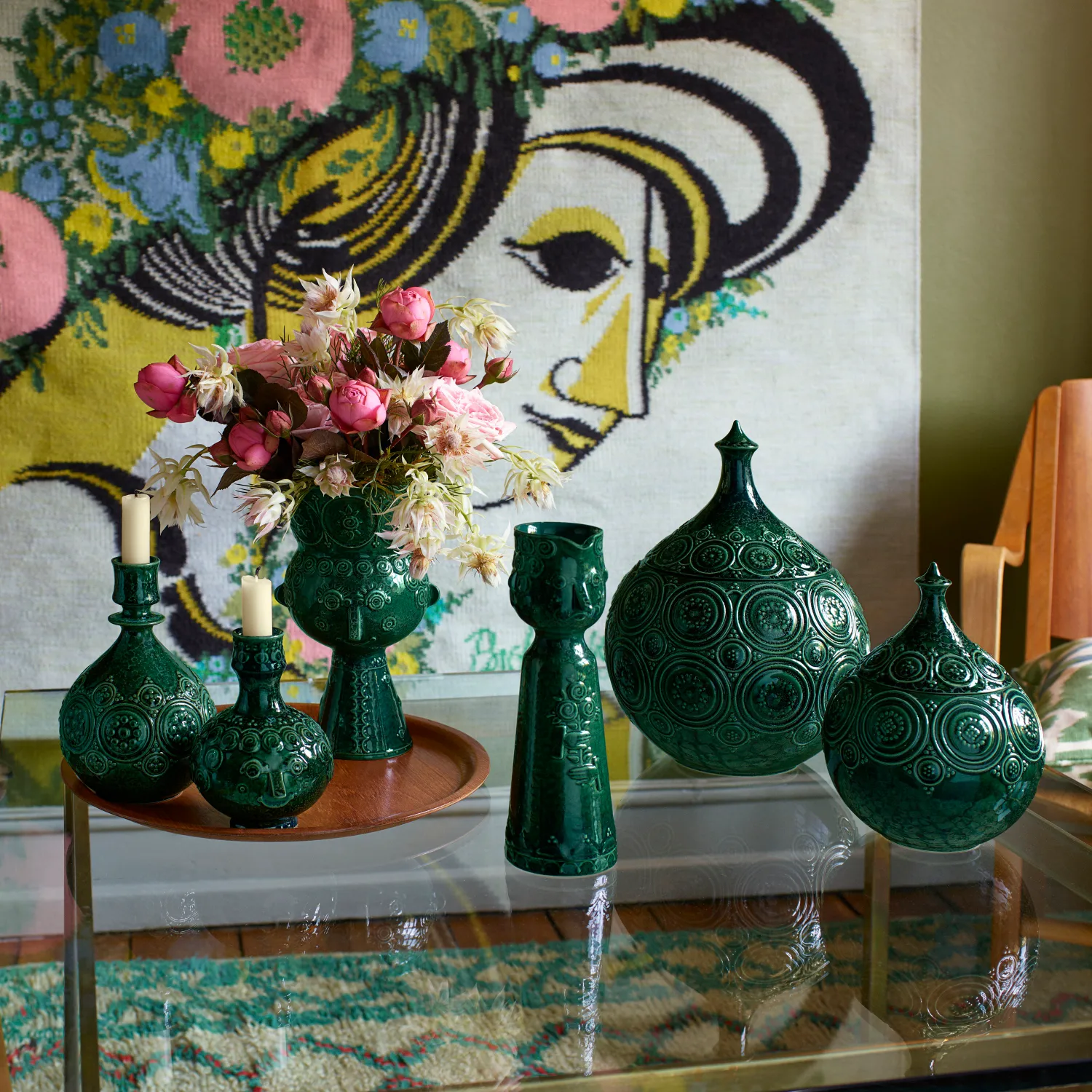 Symphony Magic -makeisrasia Ø 15,5 cm, Tummanvihreä Bjørn Wiinblad