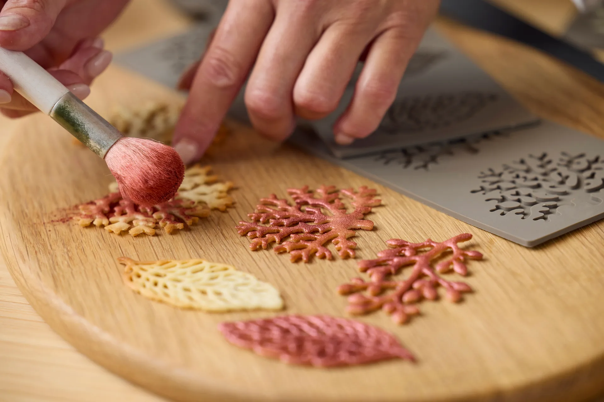 Blomsterbergs tuile silikonimuotti puu., Latte Blomsterbergs