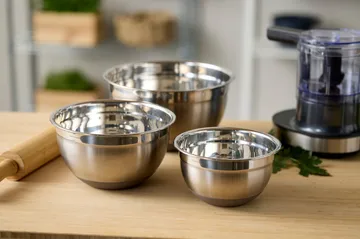 Sekoituskulho silikonipohjalla latte - 1,5 litraa - Blomsterbergs