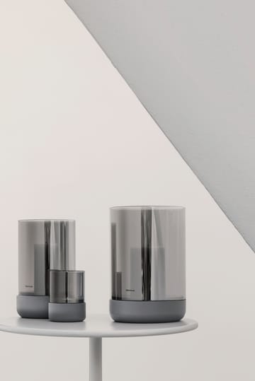 Calma kynttilälyhty pöytäkynttilällä Ø 10 cm - Steel grey - Blomus