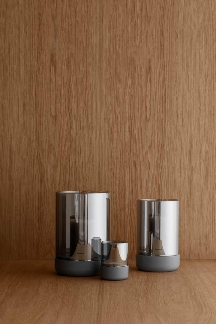 Calma kynttilälyhty pöytäkynttilällä Ø 10 cm, Steel grey Blomus