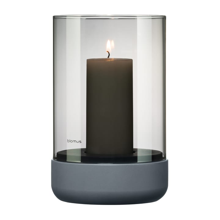 Calma kynttilälyhty pöytäkynttilällä Ø 12 cm, Gray-smoke Blomus