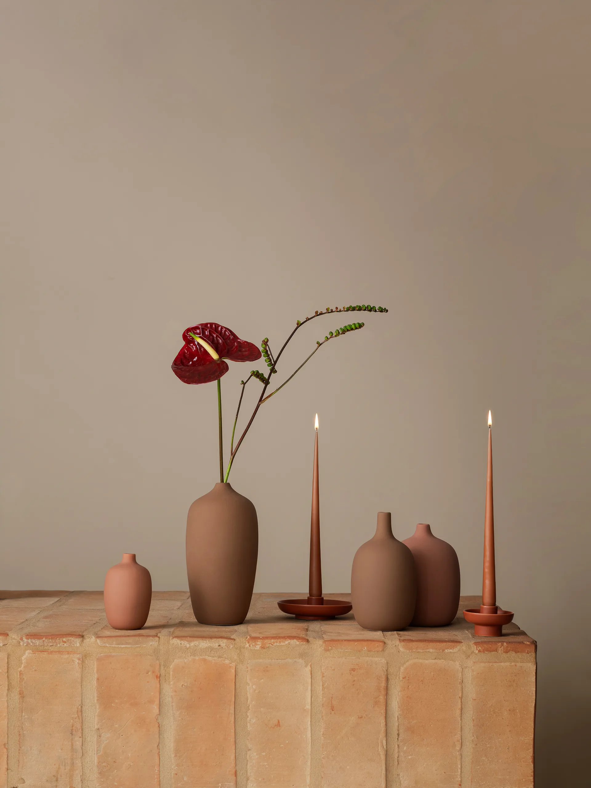 Ceola maljakko 21 cm, Indian Tan blomus