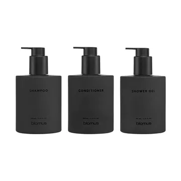 Kirei lasipullot seinätelineellä 3-pack - Smoke, asennetaan ruuveilla - blomus