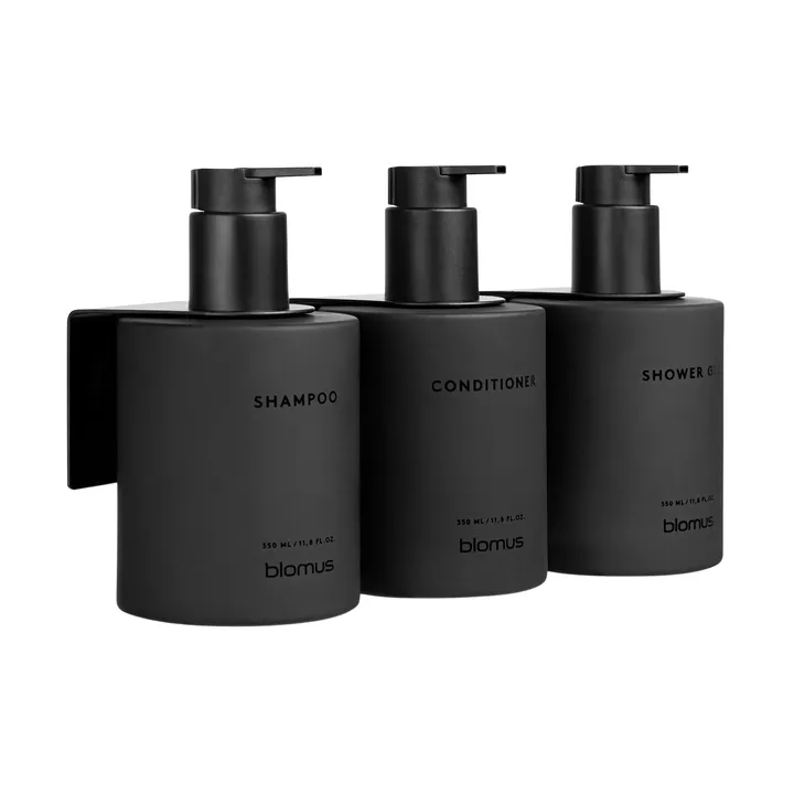 Kirei lasipullot seinätelineellä 3-pack - Smoke, pintakiinnitteinen - blomus