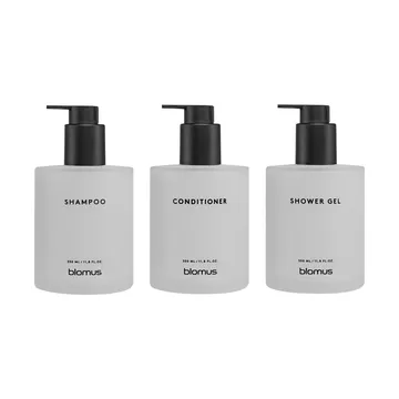 Kirei lasipullot seinätelineellä 3-pack - Valkoinen, kiinnitetään ruuveilla - blomus