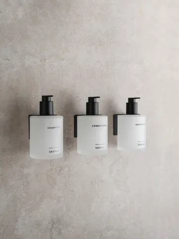 Kirei lasipullot seinätelineellä 3-pack - Valkoinen, kiinnitetään ruuveilla - blomus