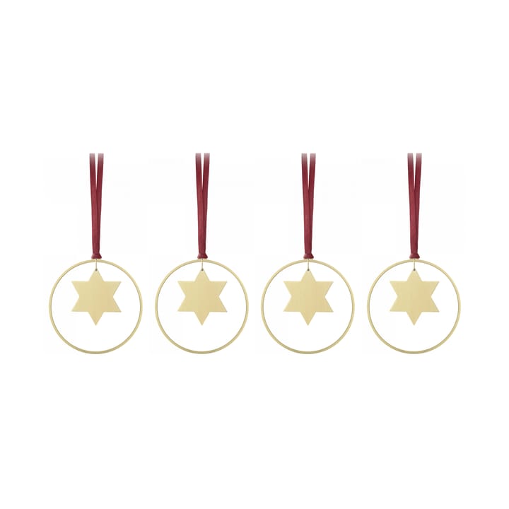KITAI joulukoriste 8,5 cm 4-pakkaus, Stars blomus