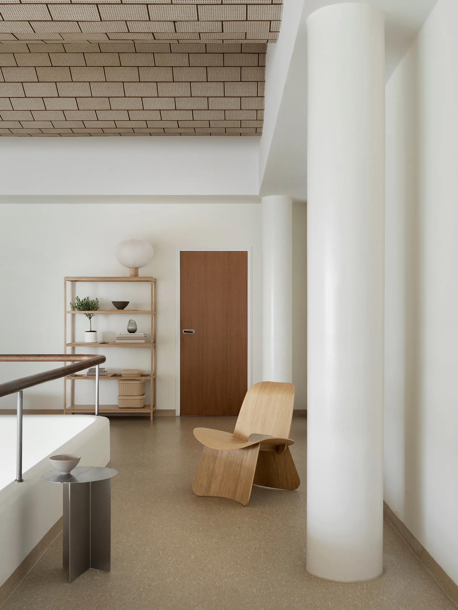 ORU sivupöytä S Ø35 cm, Matta ruostumatonta terästä blomus