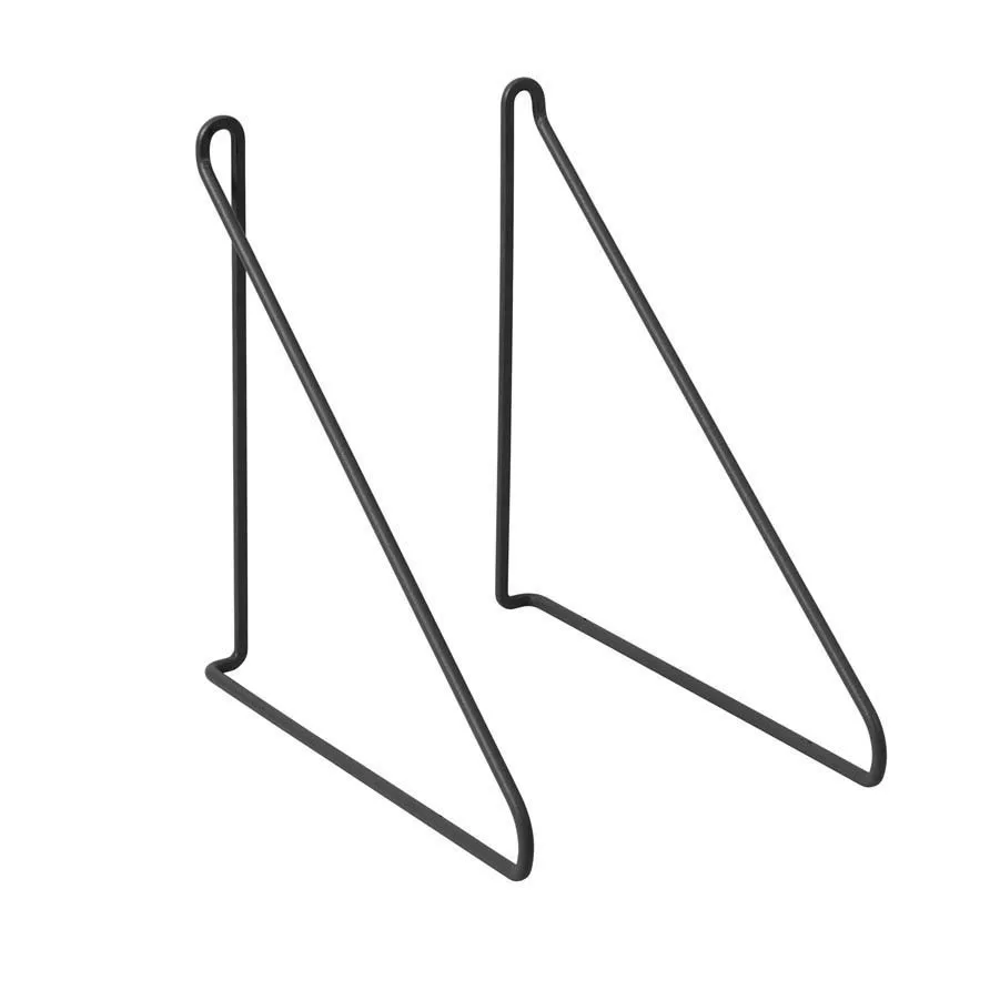 Panola hyllykonsoli, 2-pakkaus, Musta blomus