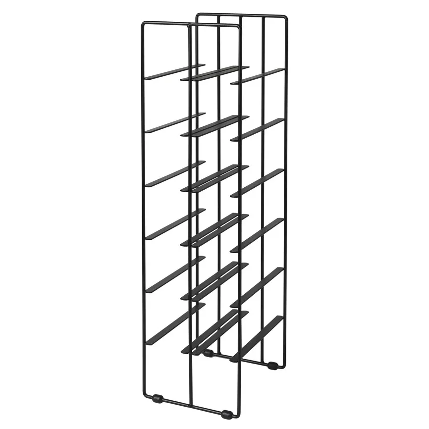 Pilare-viinipulloteline, 12 pulloa, Musta blomus