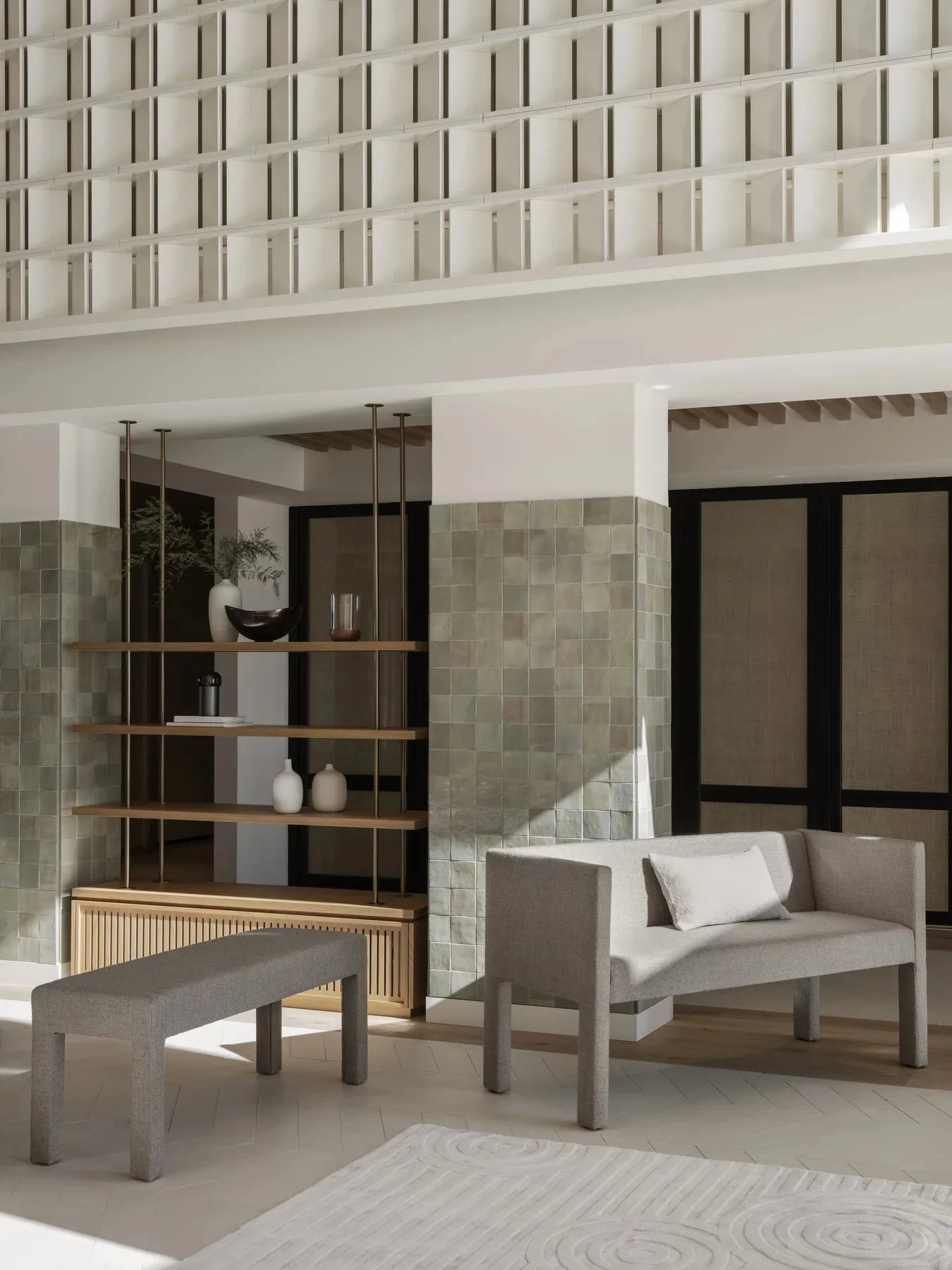 Uzu matto S 140x200 cm, Beige blomus