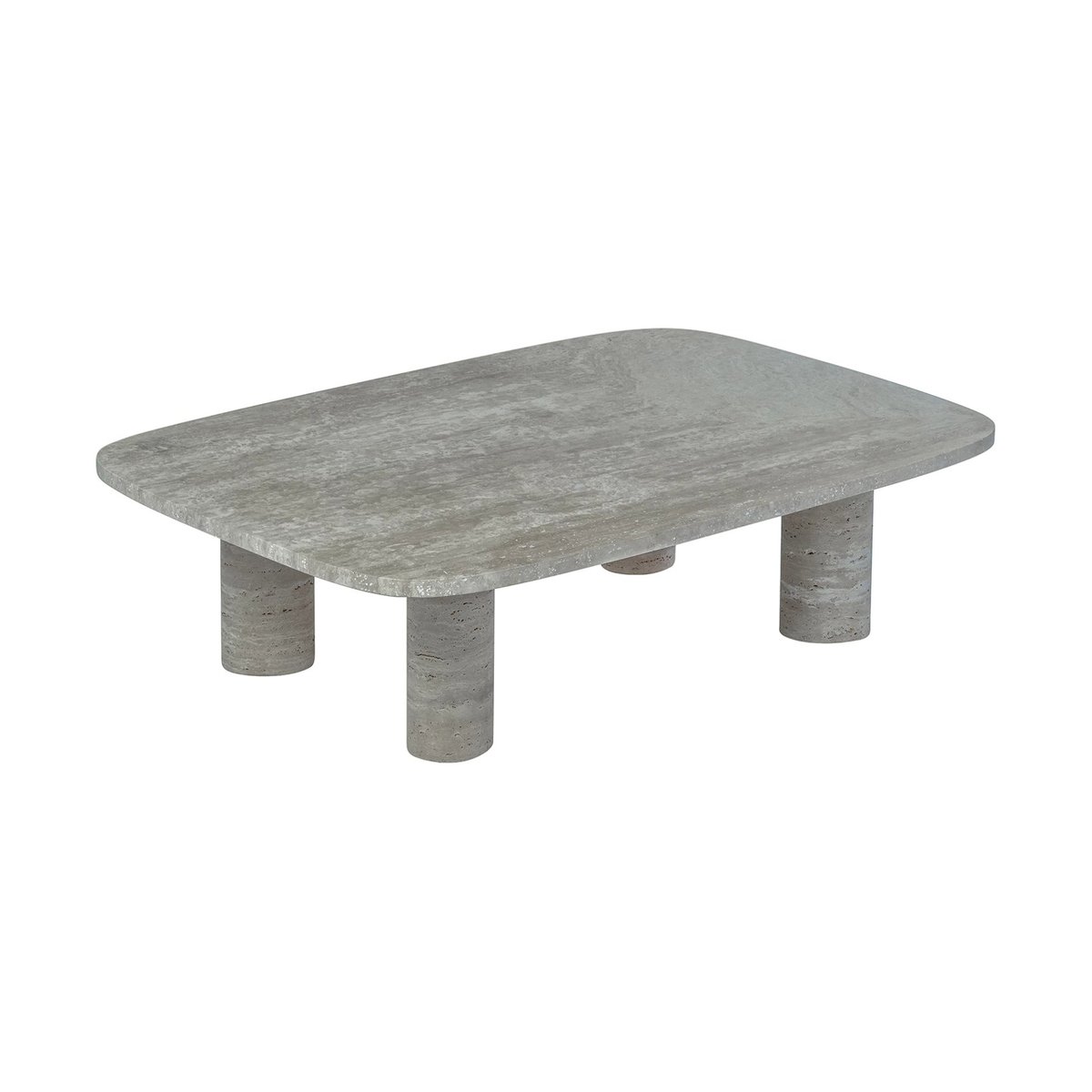 blomus Volos sohvapöytä L 100x70 cm Silver Travertine