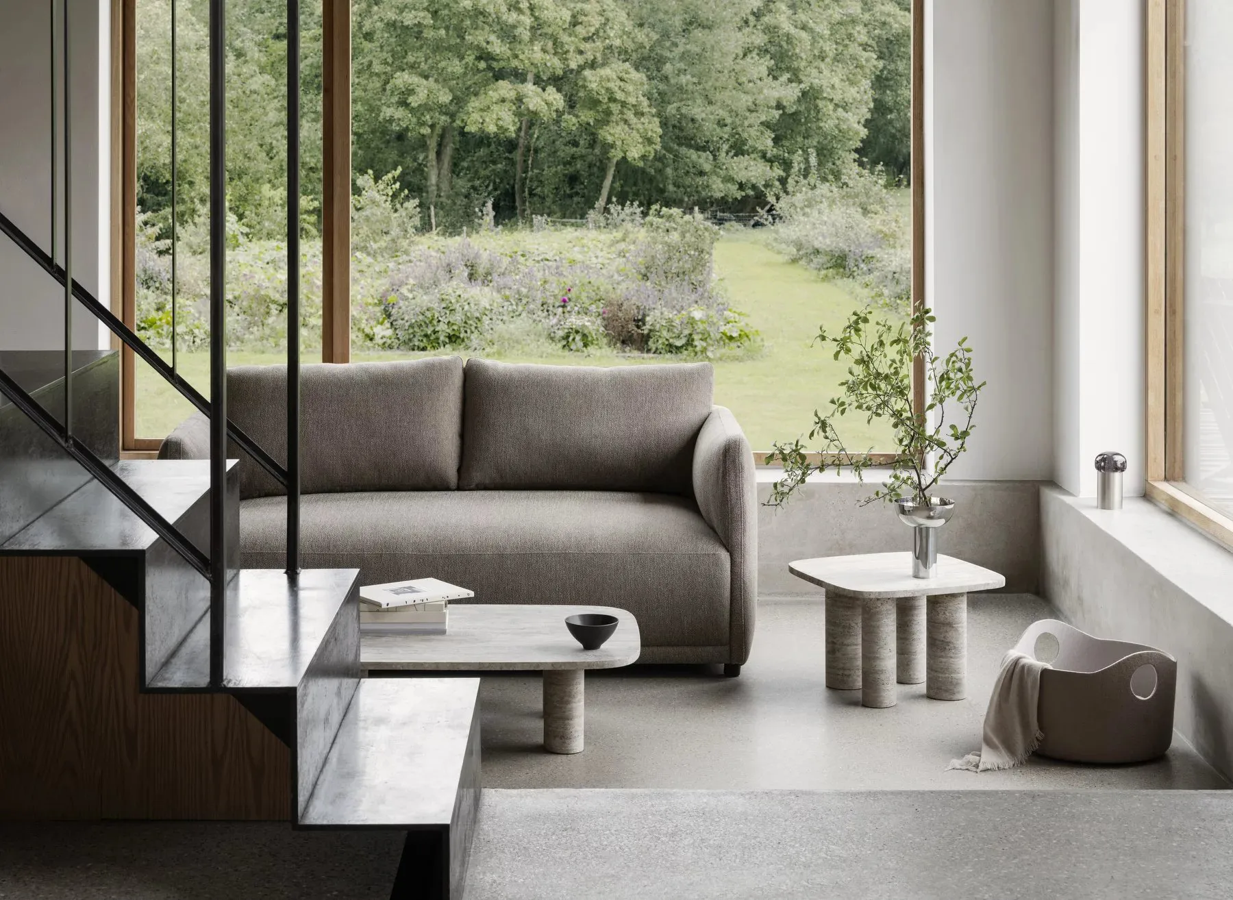 Volos sohvapöytä L 100x70 cm, Travertine blomus