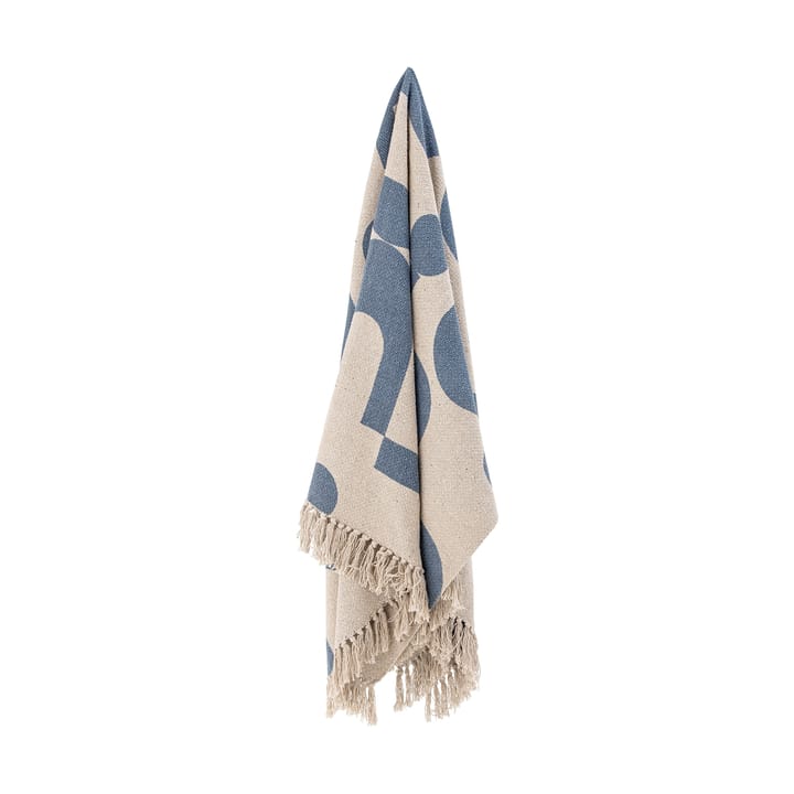 Agno puuvillahuopa 130 x 160 cm, Beige-sininen Bloomingville