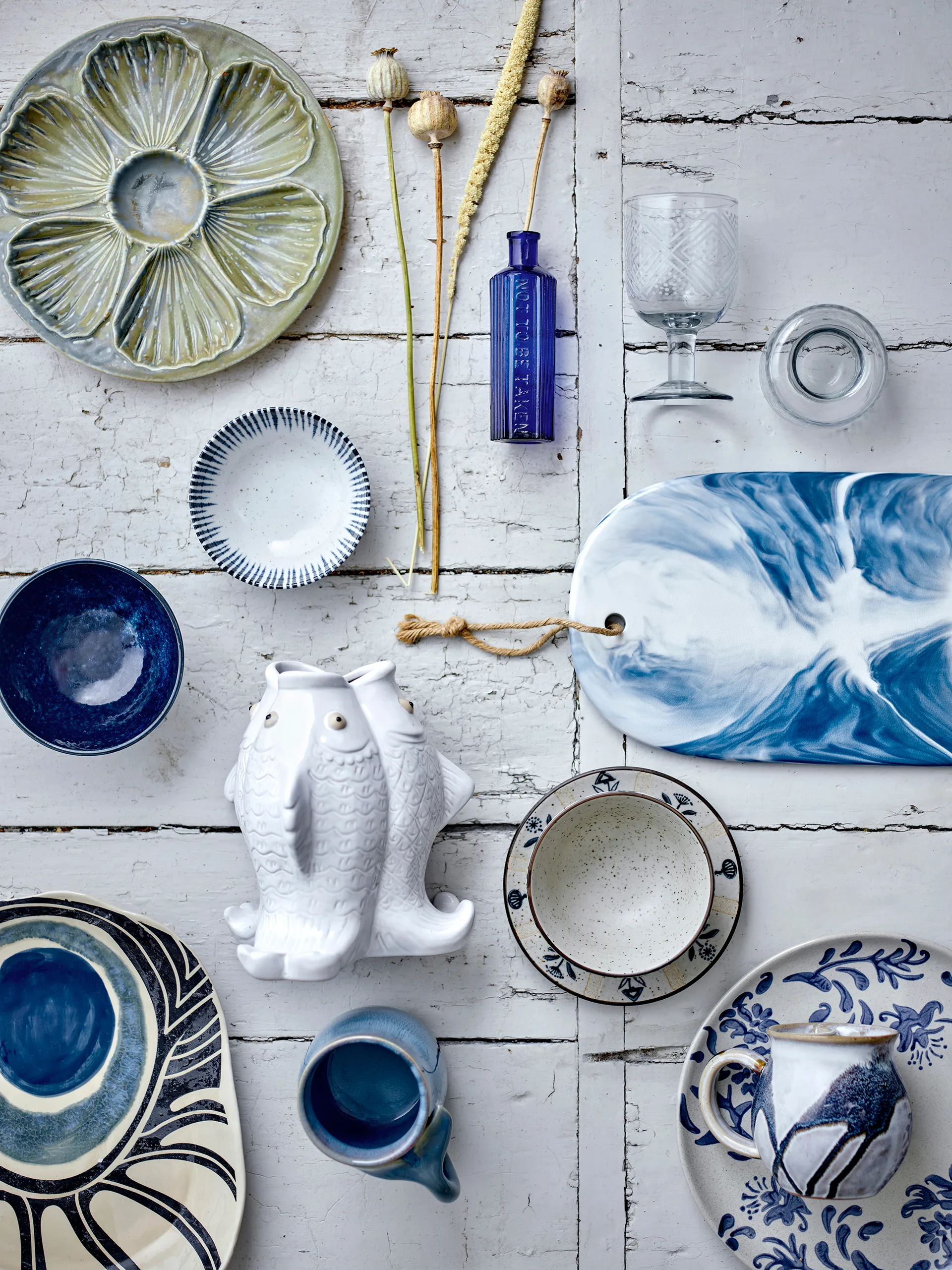 Aiden leikkuulauta 20x35 cm, Sininen Bloomingville