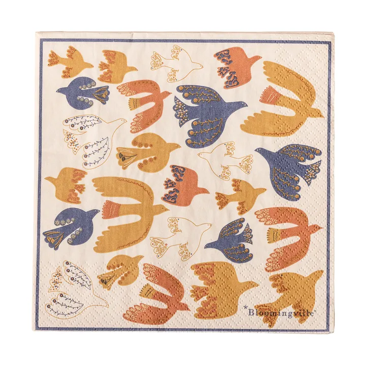 Anniversary paperinen servetti 20-pack - Keltainen - Bloomingville