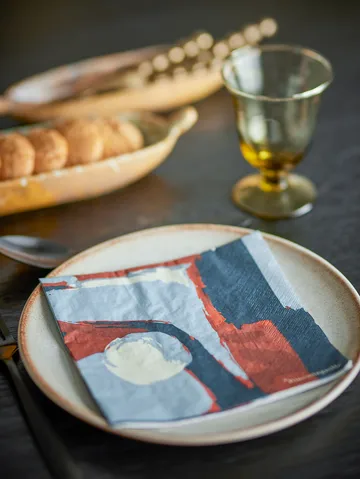 Arty paperi lautasliina 20-pack - Sininen - Bloomingville