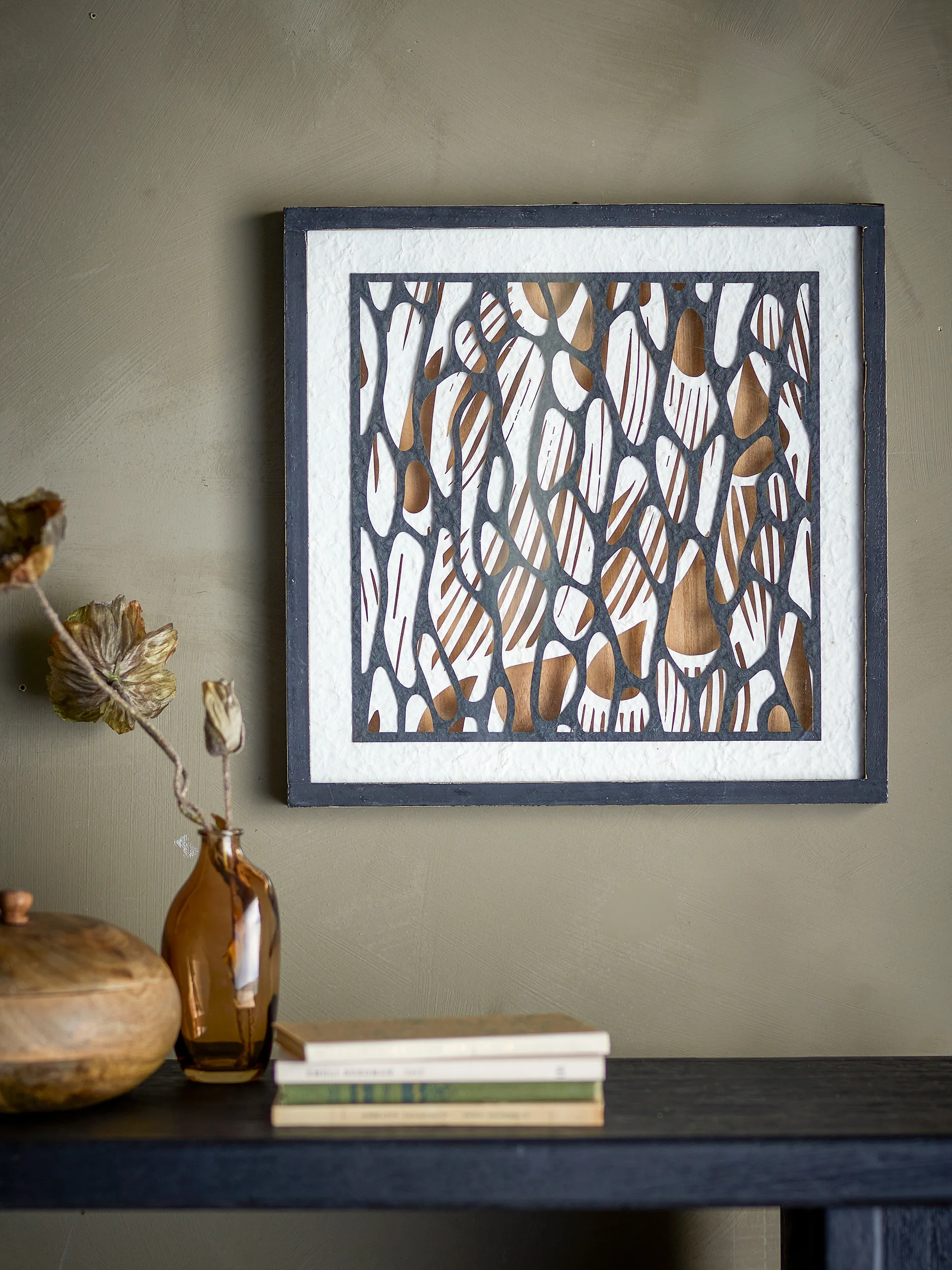 Barlin-taulu 37,5x37,5 cm, Ruskea-musta Bloomingville