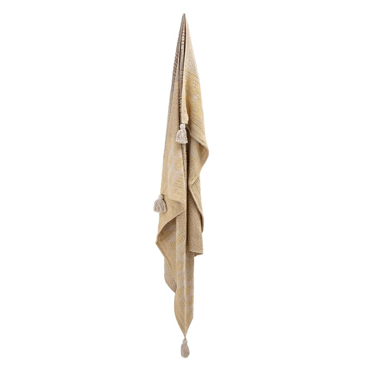 Bloomingville huopa tupsuilla, 130 x 160 cm, Kelta-beige Bloomingville