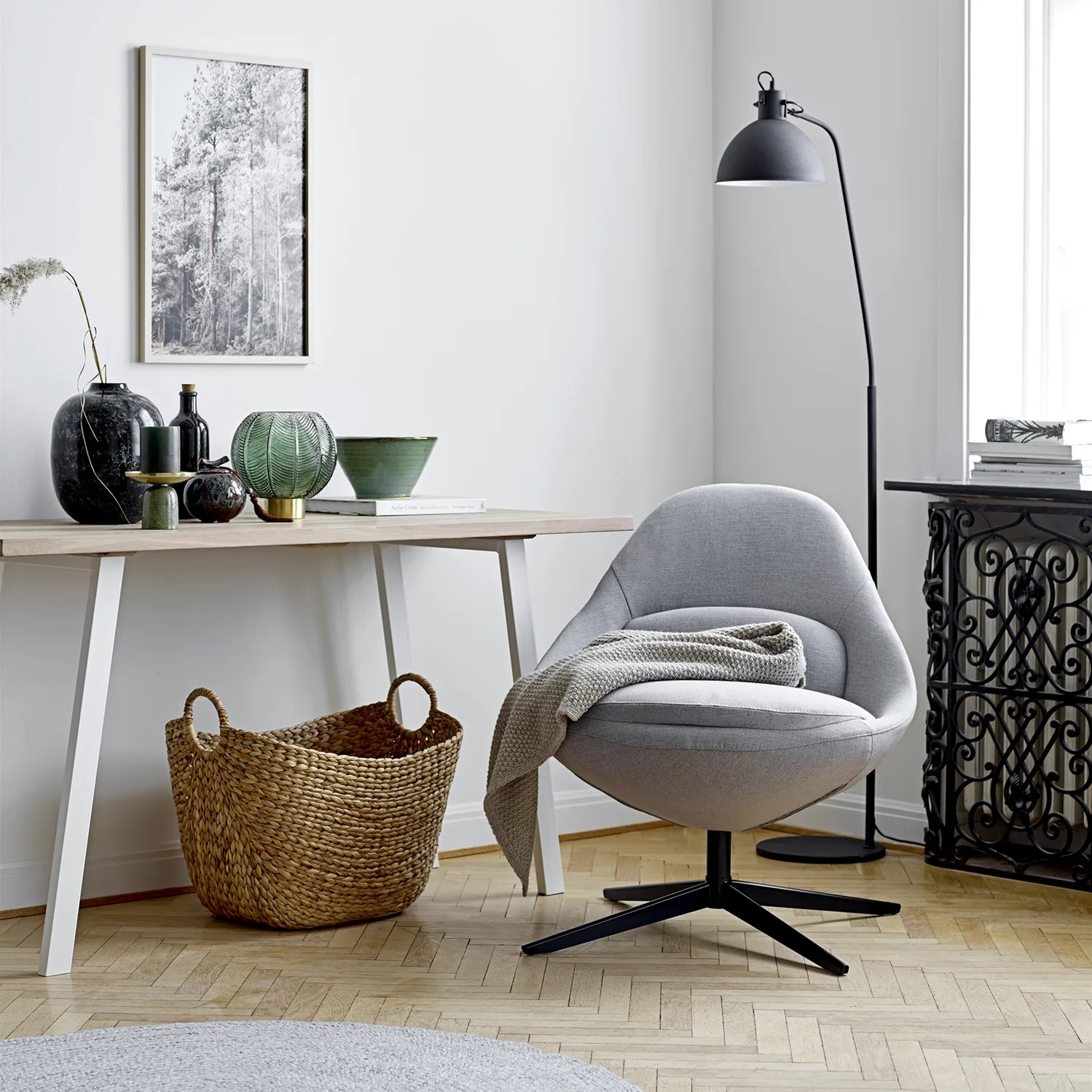 Bloomingville kori 2-pakkaus vesihyasintti, luonnonvärinen (beige) Bloomingville