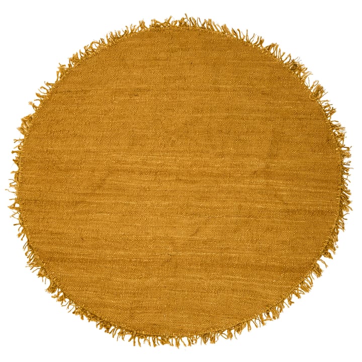 Bloomingville matto juuttia, Ø 150 cm - Keltainen - Bloomingville