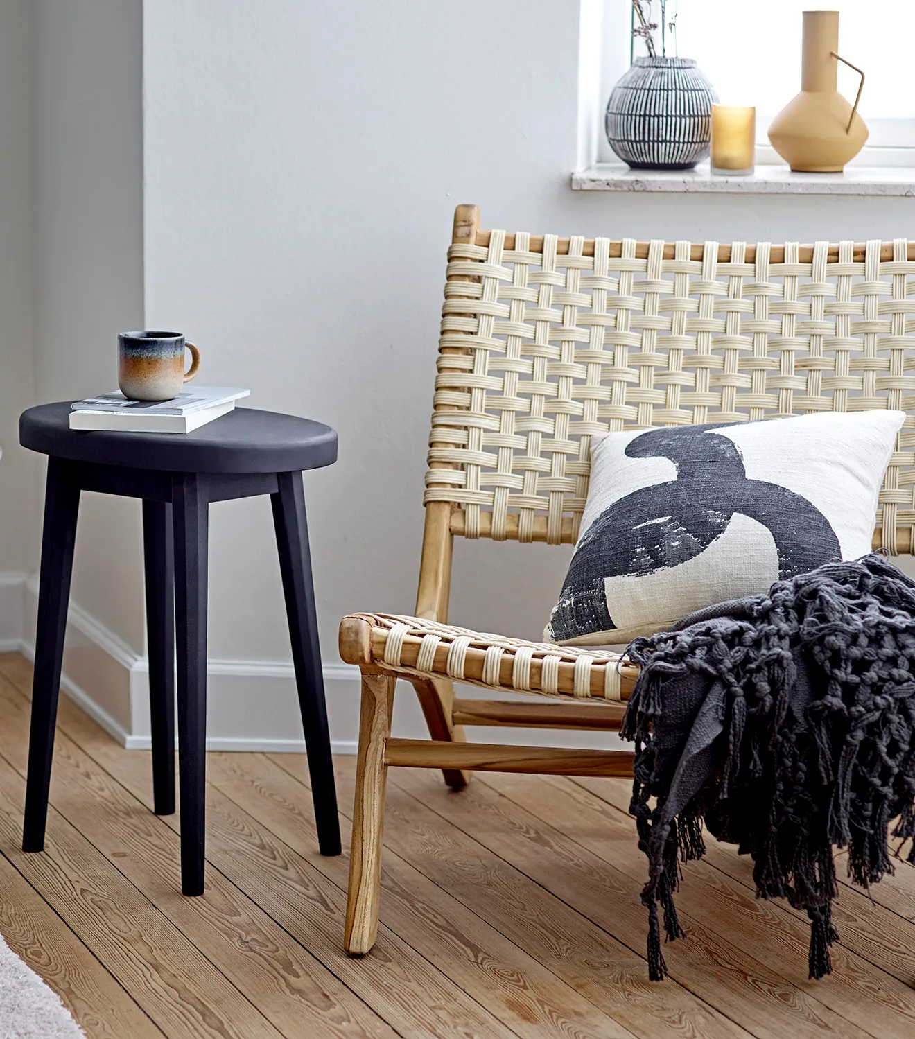 Bloomingville metallimaljakko kahvalla 21 cm, Keltainen Bloomingville