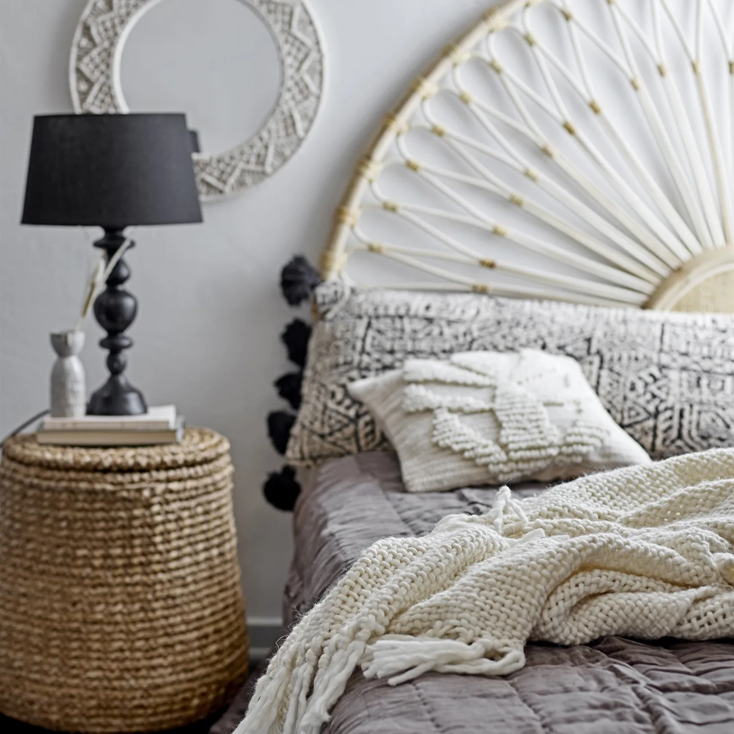 Bloomingville tyyny struktuurilla 40x40 cm, Luonnonvärinen Bloomingville