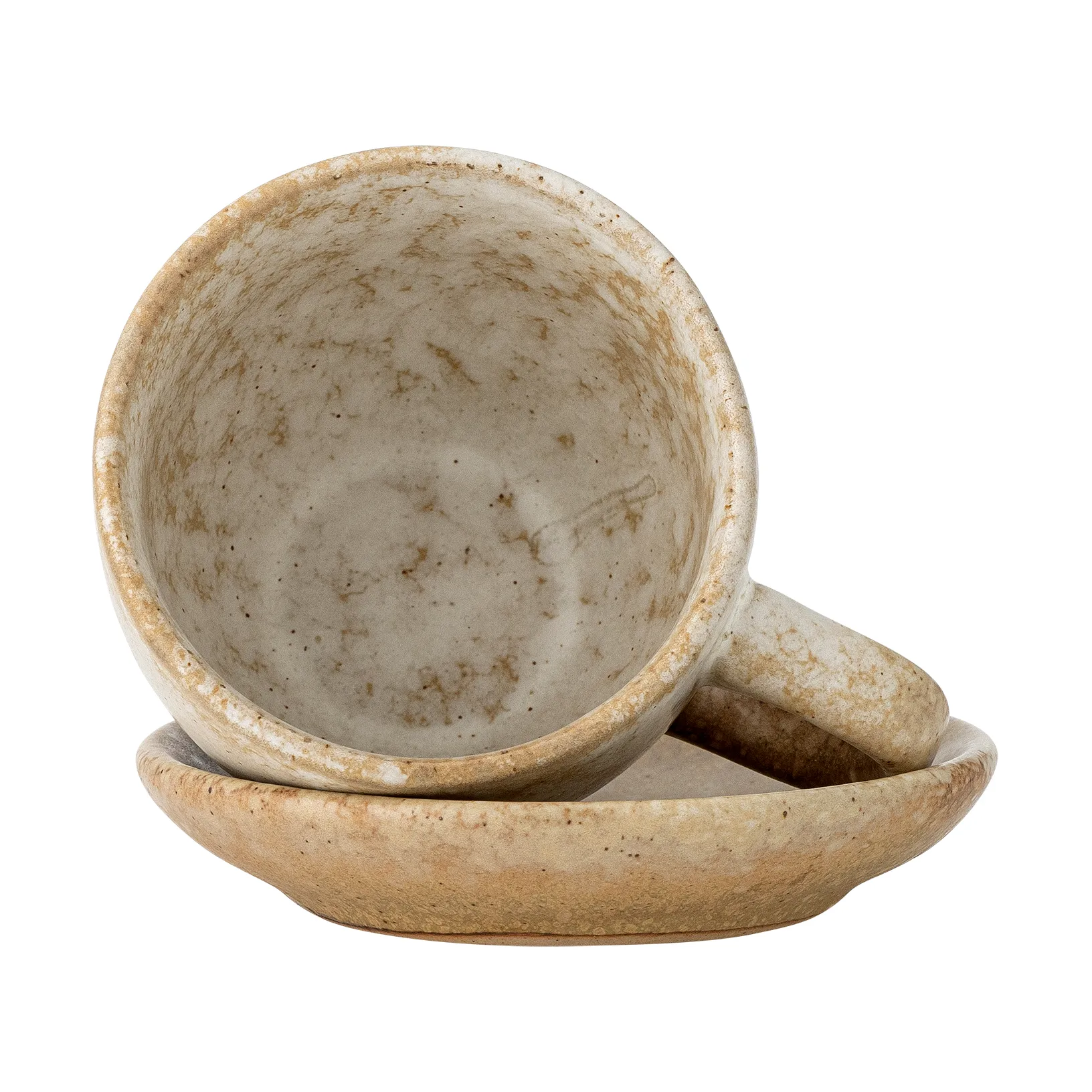 Brenta muki ja aluslautanen 4-pack, Luonnollinen Bloomingville