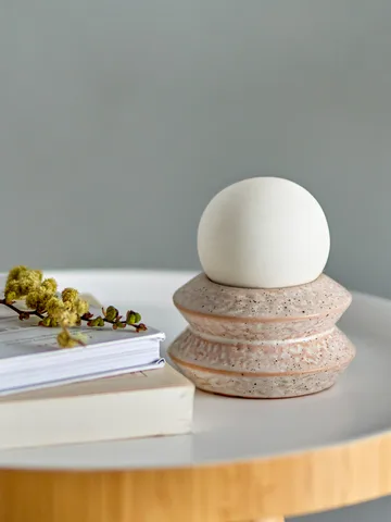 Capella kannettava pöytävalaisin Ø10x11 cm - White double - Bloomingville