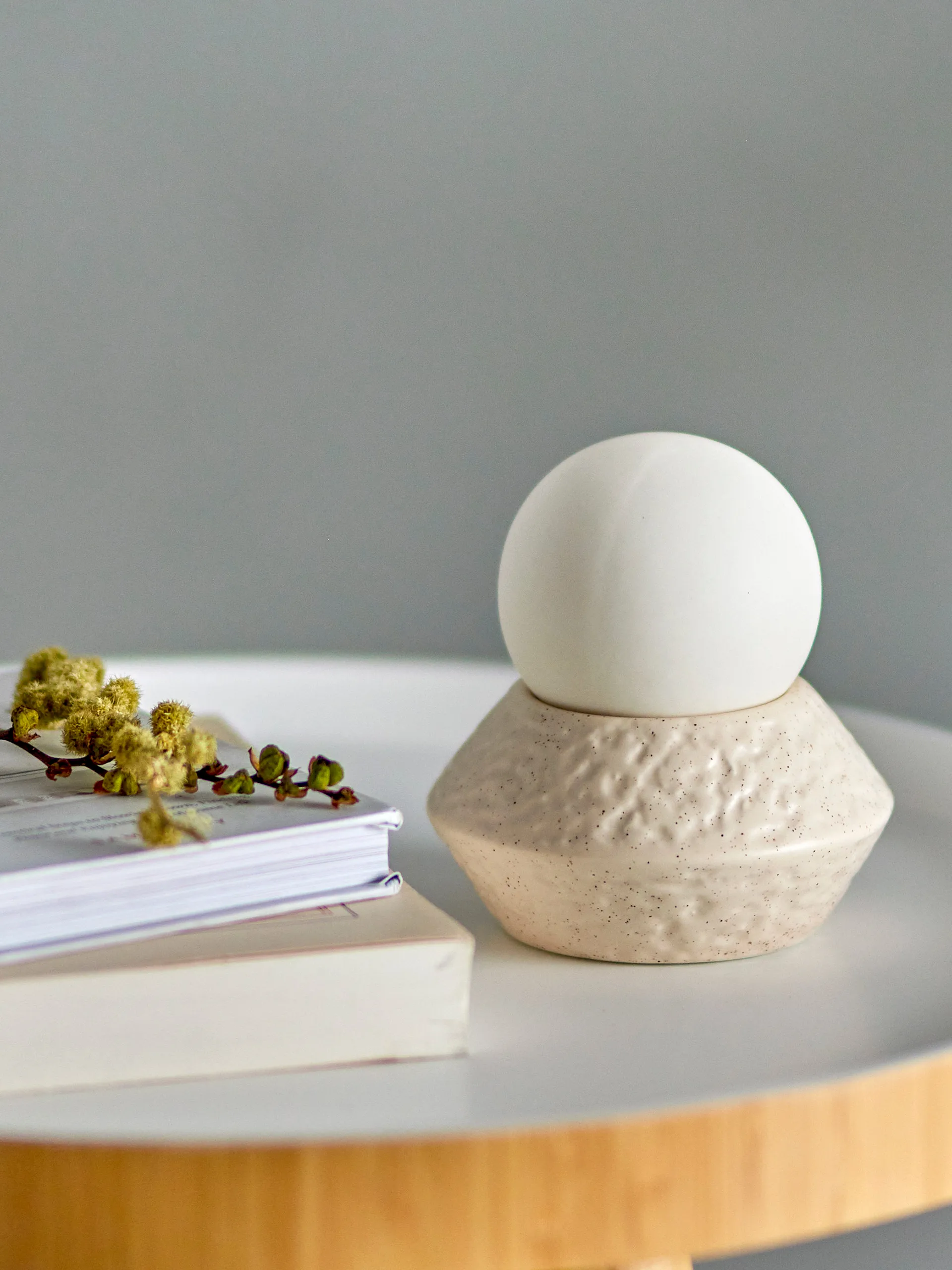 Capella kannettava pöytävalaisin Ø10x11 cm, White single Bloomingville