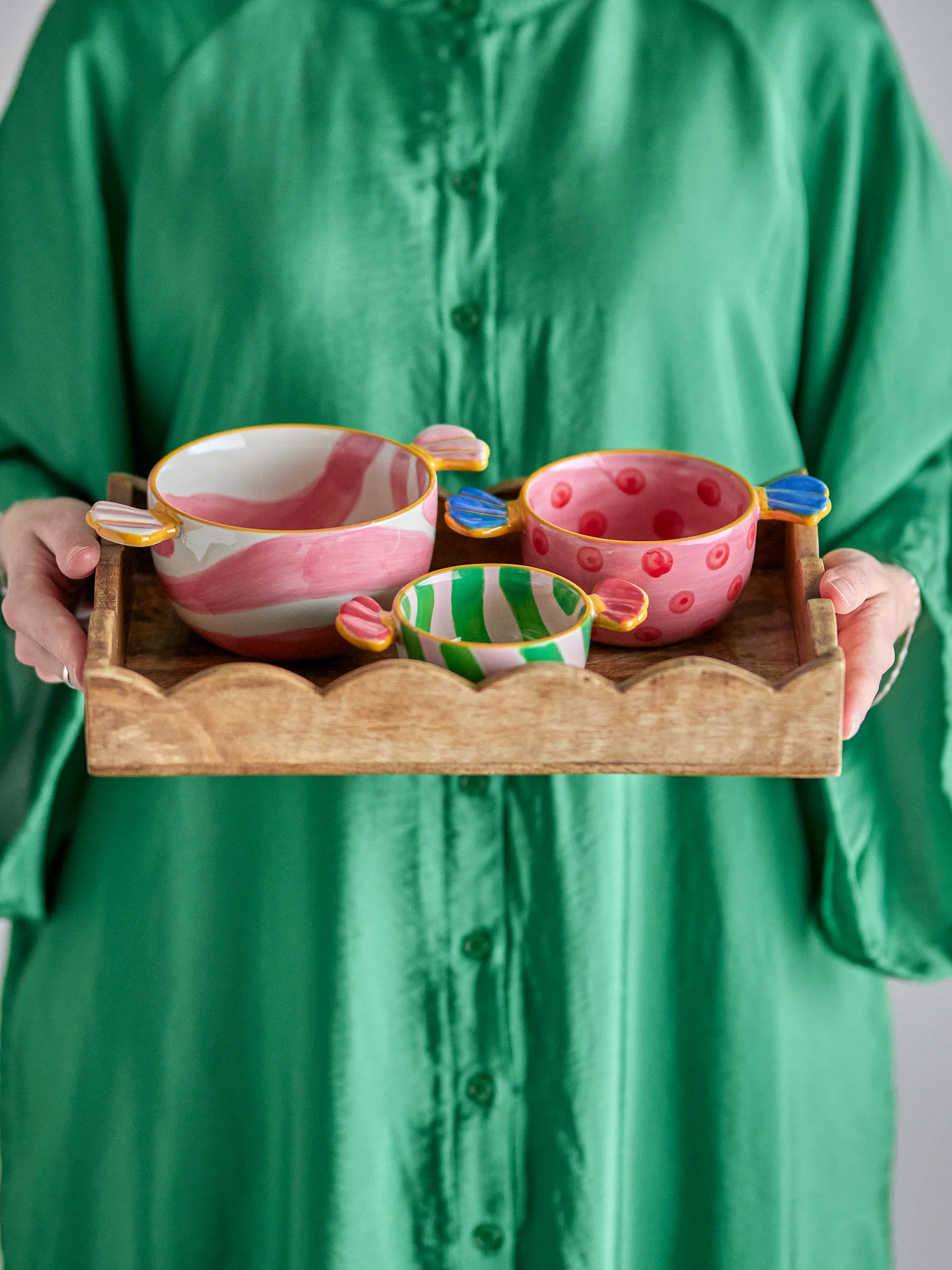 Caramella kulhot 3 osaa, Vaaleanpunainen Bloomingville