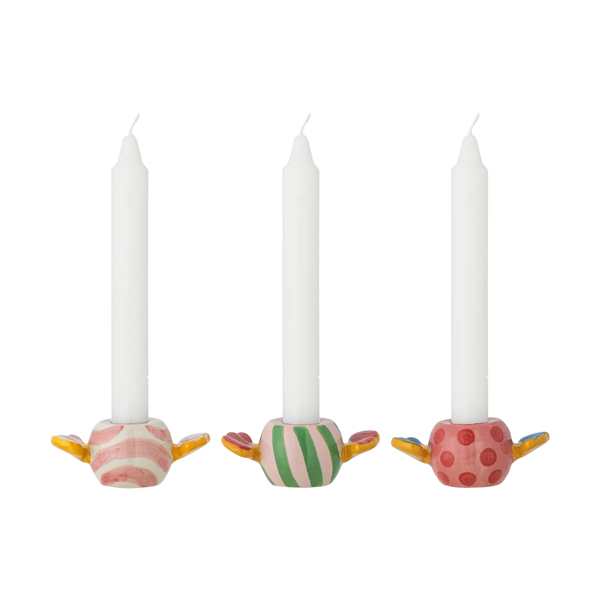 Caramella kynttilänjalat 3 osaa, Vaaleanpunainen Bloomingville