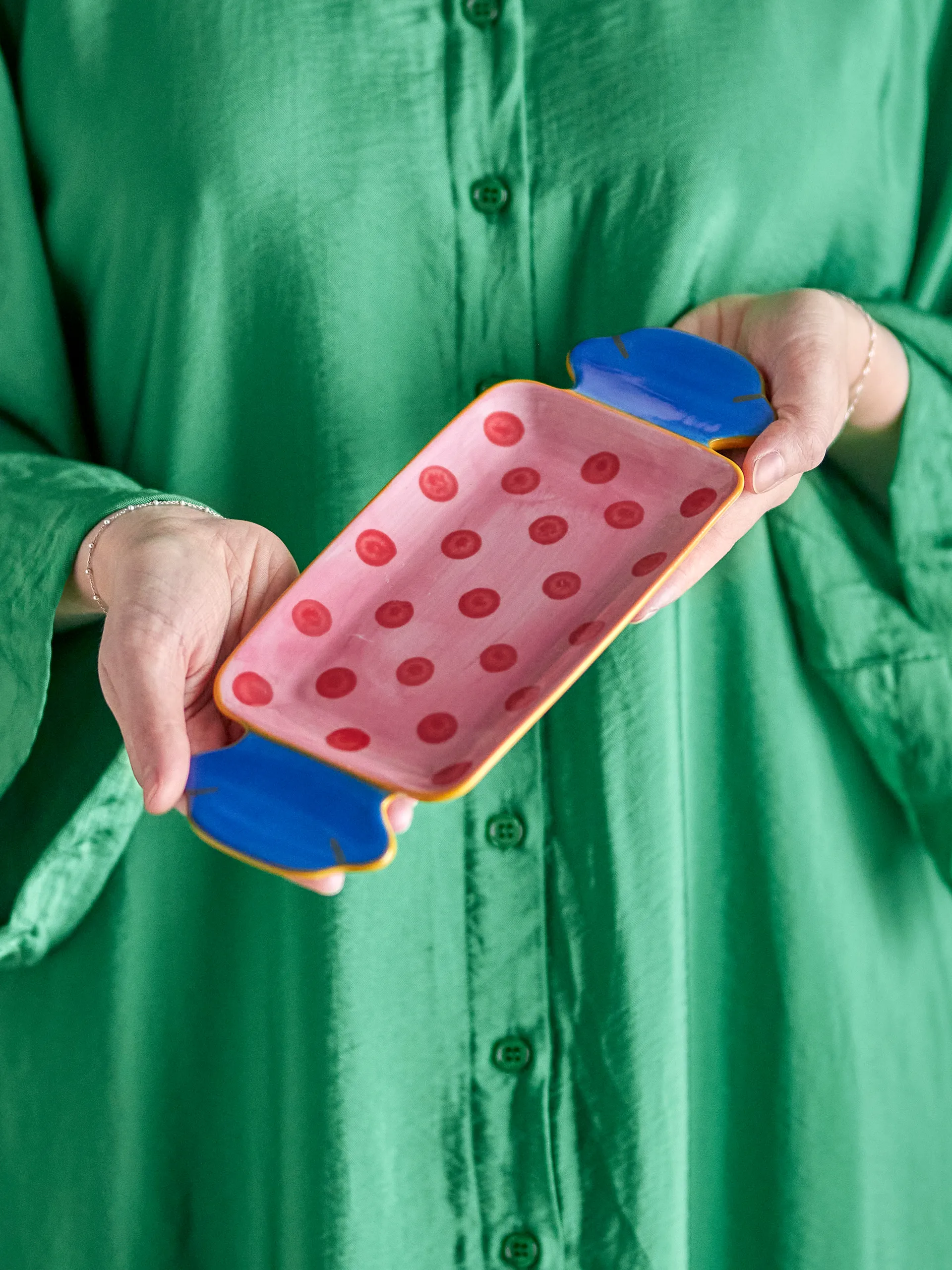 Caramella tarjoilulautanen 10,5x25,5 cm, Vaaleanpunainen Bloomingville