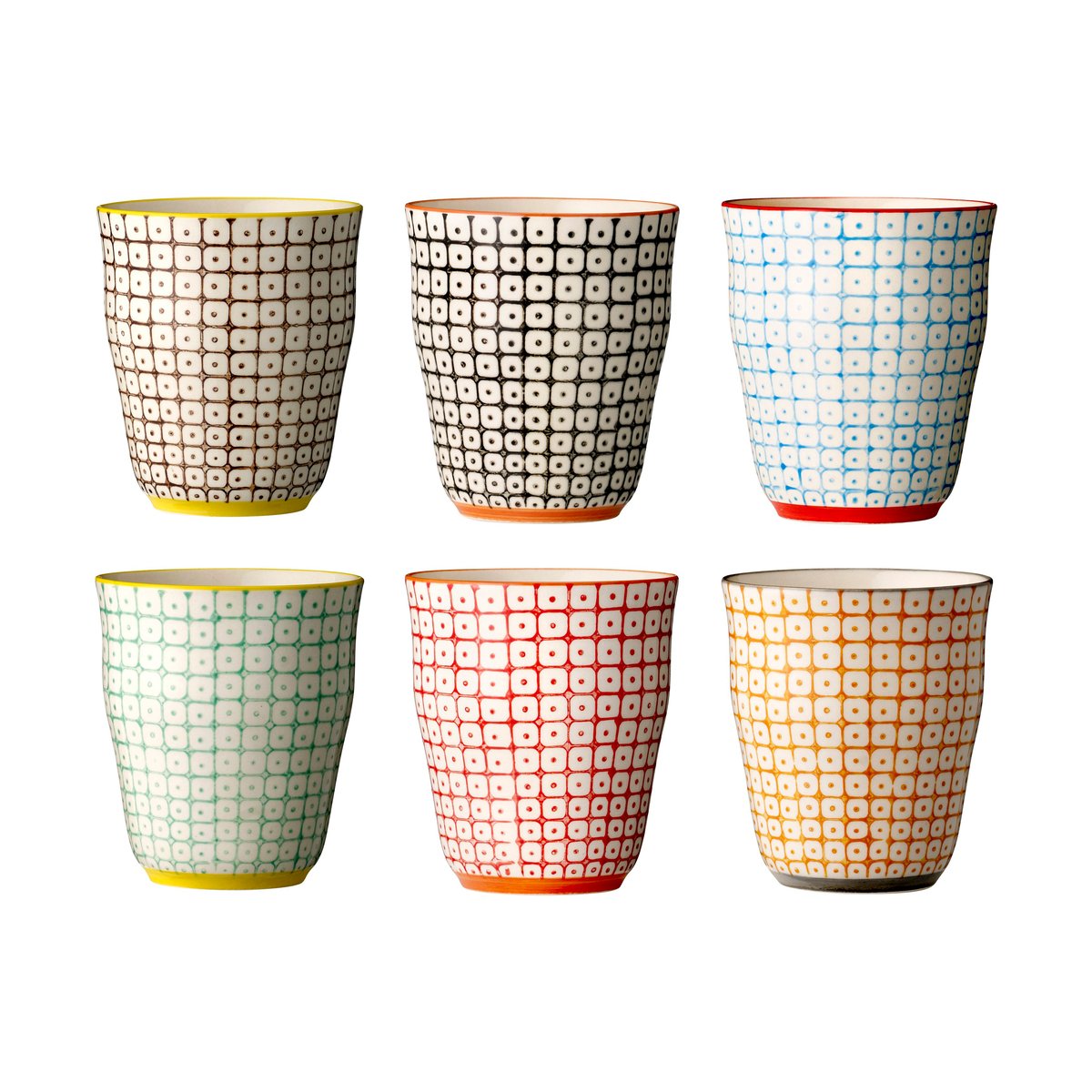 Bloomingville Carla-muki 9,5 cm 6 kpl monivärinen | Skandinaavinen Sisustus | Kahvikupit | Monivärinen