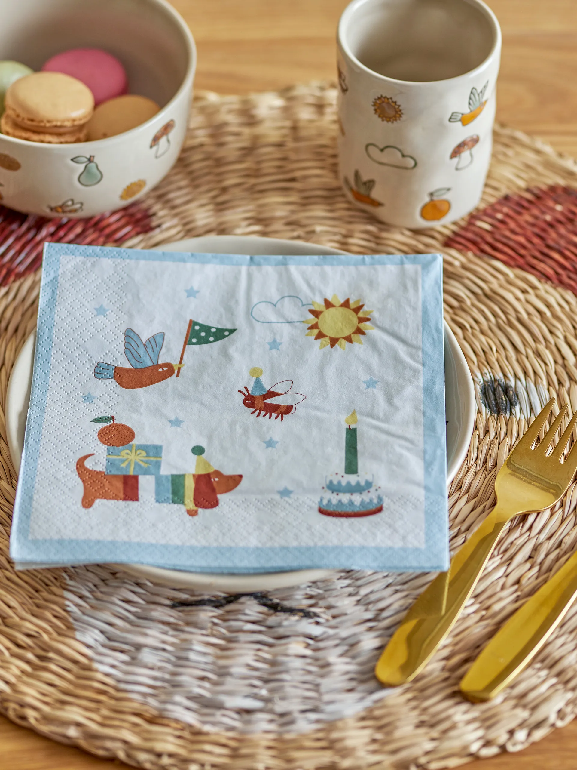 Charlie servetti 33x33 cm 20-pakkaus, Blue Bloomingville